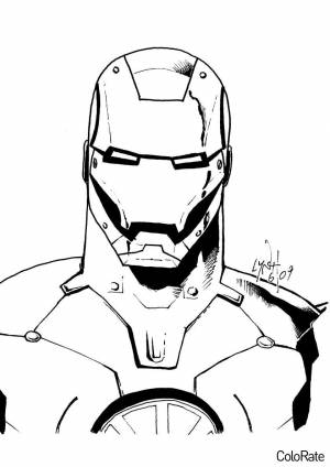 Раскраска Знаменитый Железный человек