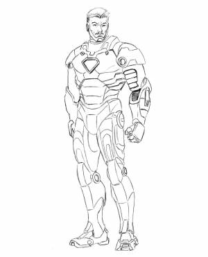 Раскраска Железный человек