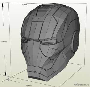 Mark 5 Iron Man Helmet из бумаги, модели сборные бумажные