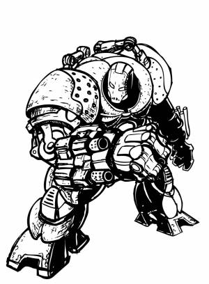 Рисунки роботы железный человек