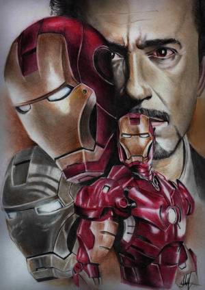 Картинки железный человек цветная
