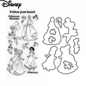 Трафареты для скрапбукинга, белоснежные, с принцессой Диснея, Ариэль, Золушка