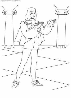 раскраска золушка из советского мультика
