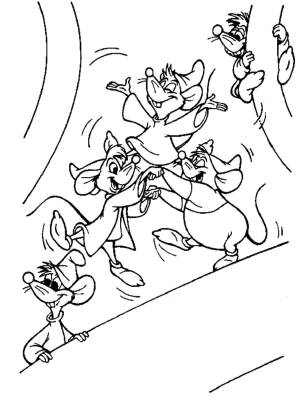 Раскраски Раскраска Мышки золушки золушка