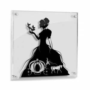 Трафареты на окна золушка