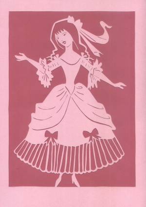 Трафареты на окна золушка