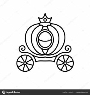 Иллюстрация в стиле каретки из тыквы