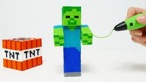 ЗОМБИ ИЗ МАЙНКРАФТА DIY 3D РУЧКА
