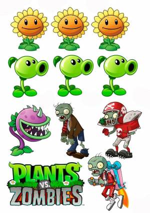 Premium Quality Plants Vs Zombies Edible Cake Toppers  Icing