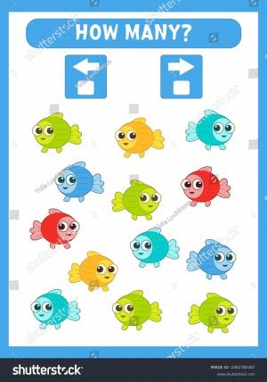 Math Game Kids How Many Fish