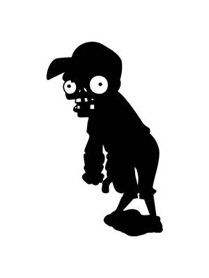 Трафареты Зомби против Растений для вырезания из бумаги