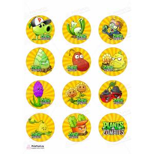 Картинки для торта Растения против зомби