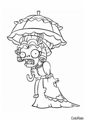 Раскраска Зомби-леди