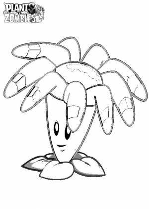 Раскраски Раскраска Растение Зомби против растений Зомби против растений