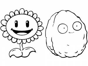 Раскраски растения против зомби