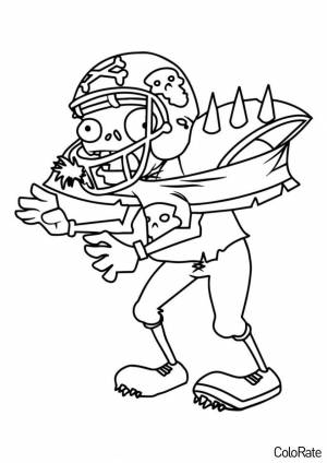 Раскраска Зомби-футболист