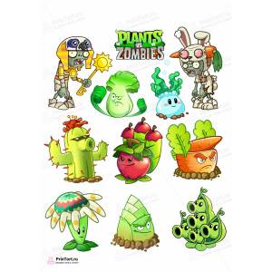 Картинки для торта Растения против зомби