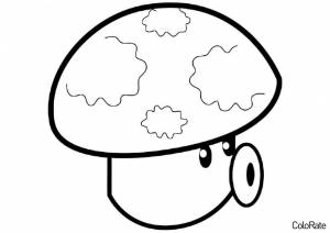 Раскраска Милый грибок