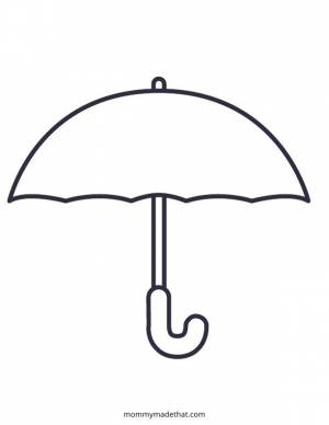Шаблоны зонтика для вырезания из бумаги