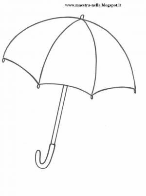 Трафарет зонтика для аппликации