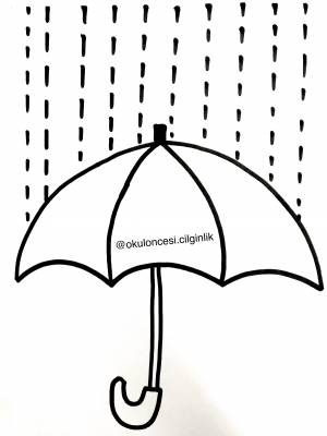 Трафарет зонтик