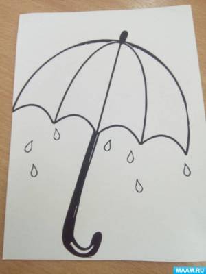 Мастер-класс по аппликации из бумажных салфеток «Веселый зонтик»