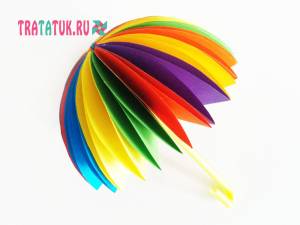 Объемный зонтик из бумаги