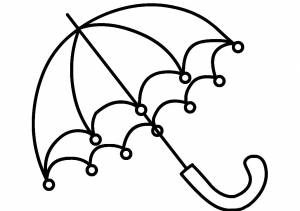 Раскраска зонтик