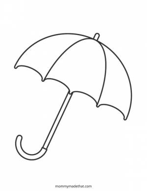 Шаблоны зонтика для вырезания из бумаги
