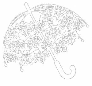 Трафарет зонтик