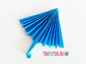 Зонтик из бумаги гармошкой