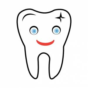 Шаблон векторного дизайна логотипа зуба