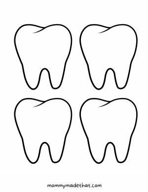 Трафареты и шаблоны зубов для вырезания из бумаги