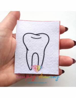 Шаблон для броши Зуб