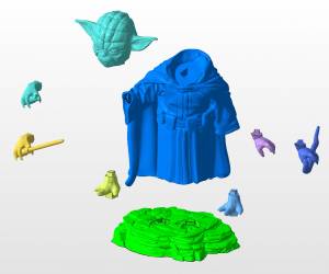 Файл 3D Звездные войны Магистр джедаев Йода Звездные войны Сплиты и розетки ・Шаблон для загрузки и 3D-печати・Cults