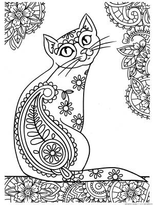 Раскраска Кошка