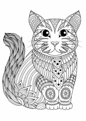 Раскраска Котик