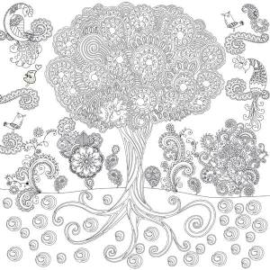 Раскраски антистресс, Раскраска дерево антистресс