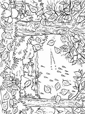 Раскраска Антистресс деревья картинка  для детей