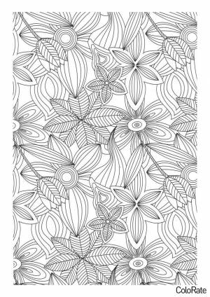 Раскраска Антистресс растения