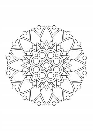 Раскраска антистресс узор в круге