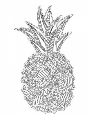 Раскраски Ананас Антистресс   в формате