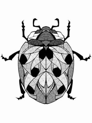 Раскраски Божья коровка Антистресс