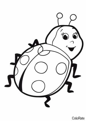 Раскраска Божья Коровка