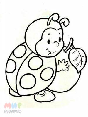 Раскраска Божья коровка
