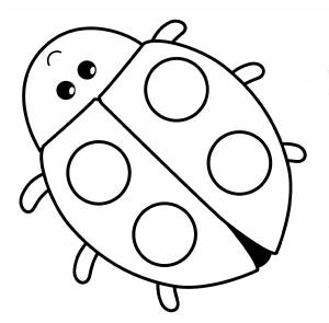 Божья коровка раскраска