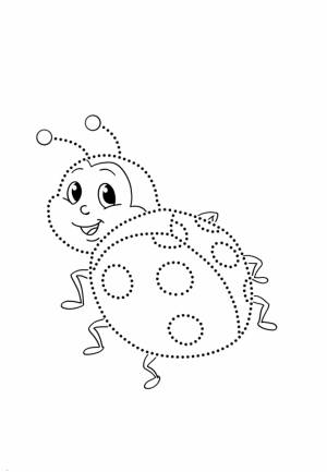 Божья коровка по точкам