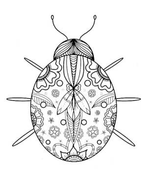 Раскраски Божья коровка Антистресс
