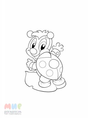 Раскраска Божья коровка повела бровкой