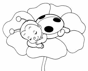 Раскраска божья коровка